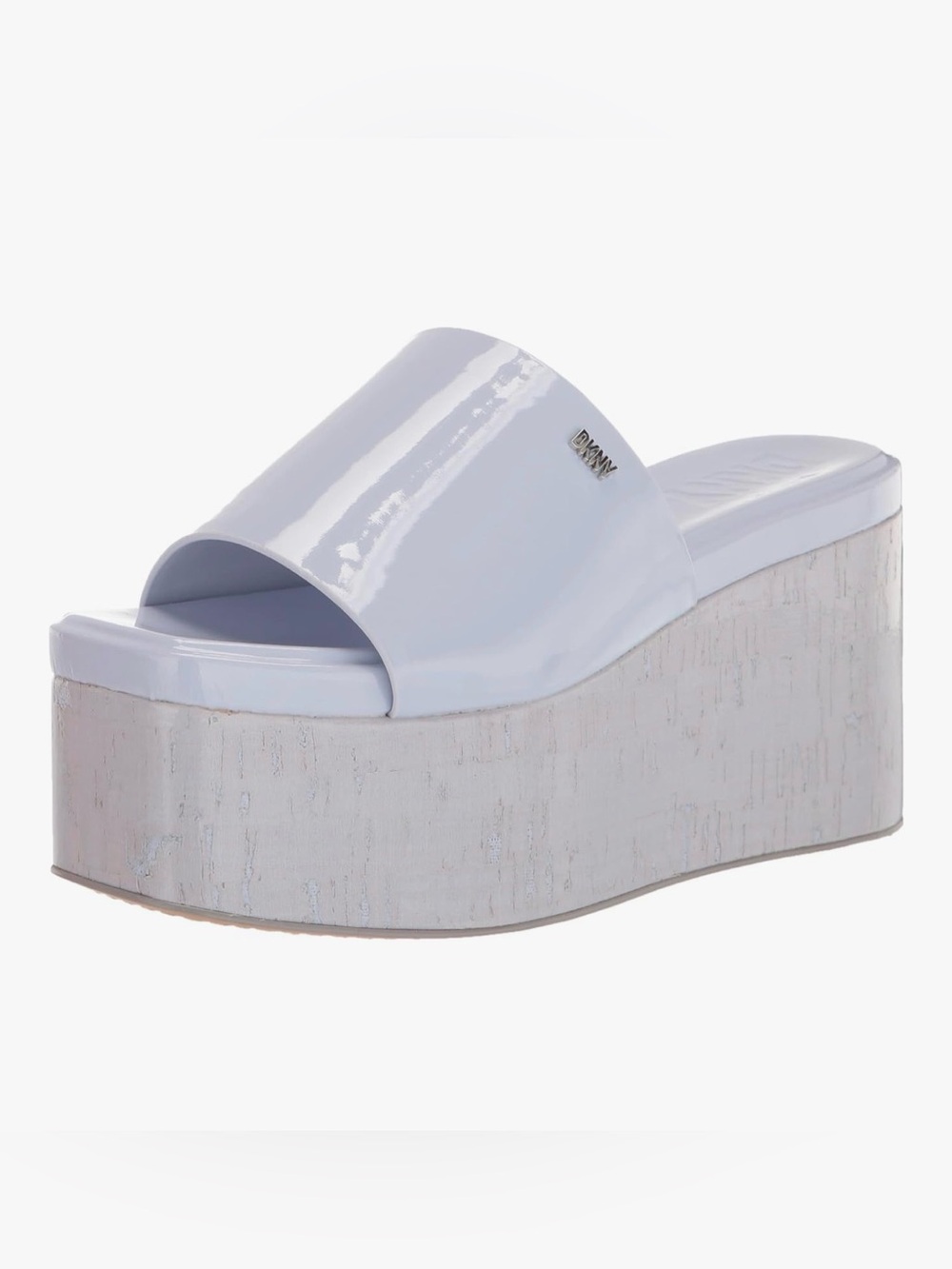 DKNY Light Lavender Patent Platform Slide size 10